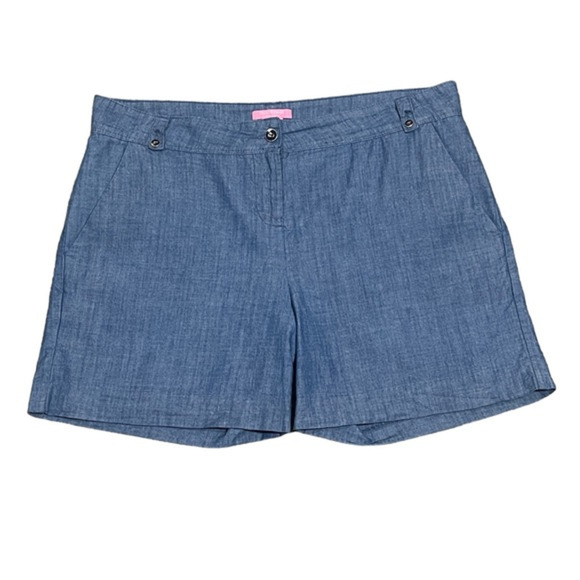 Isaac Mizrahi New York Tailored Shorts Blue 14x5 - Picture 1 of 2